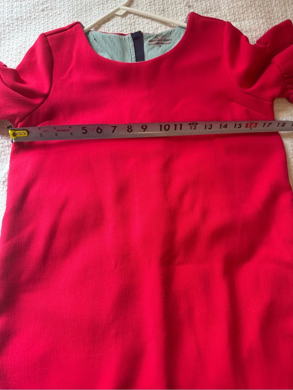 Vineyard Vines Red Ruffle Sleeve Shift Dress